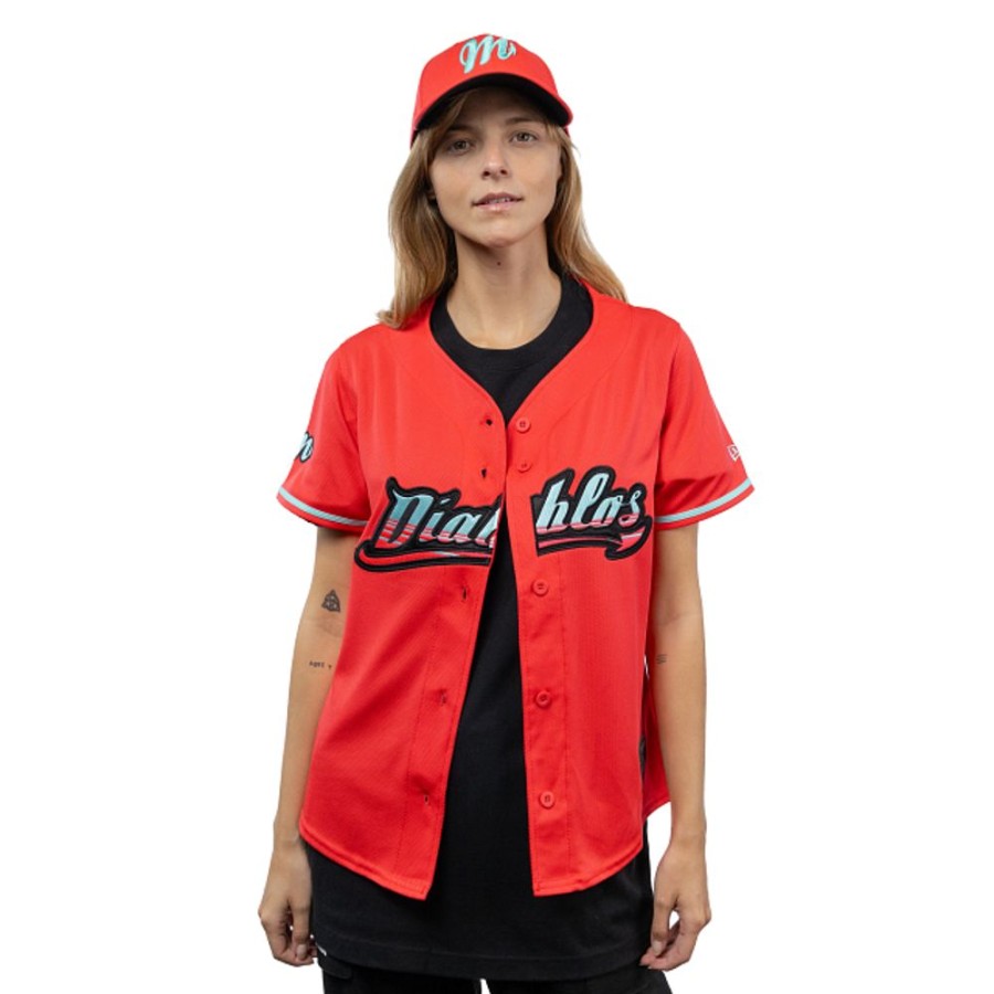 Clothes New Era | Diablos Rojos Del Mexico Lmb Neon Collection 2023 Jersey For Women