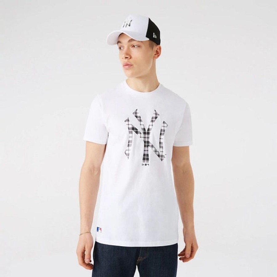 Clothes New Era | New York Yankees Logo Infill White Short Sleeve T-Shirt