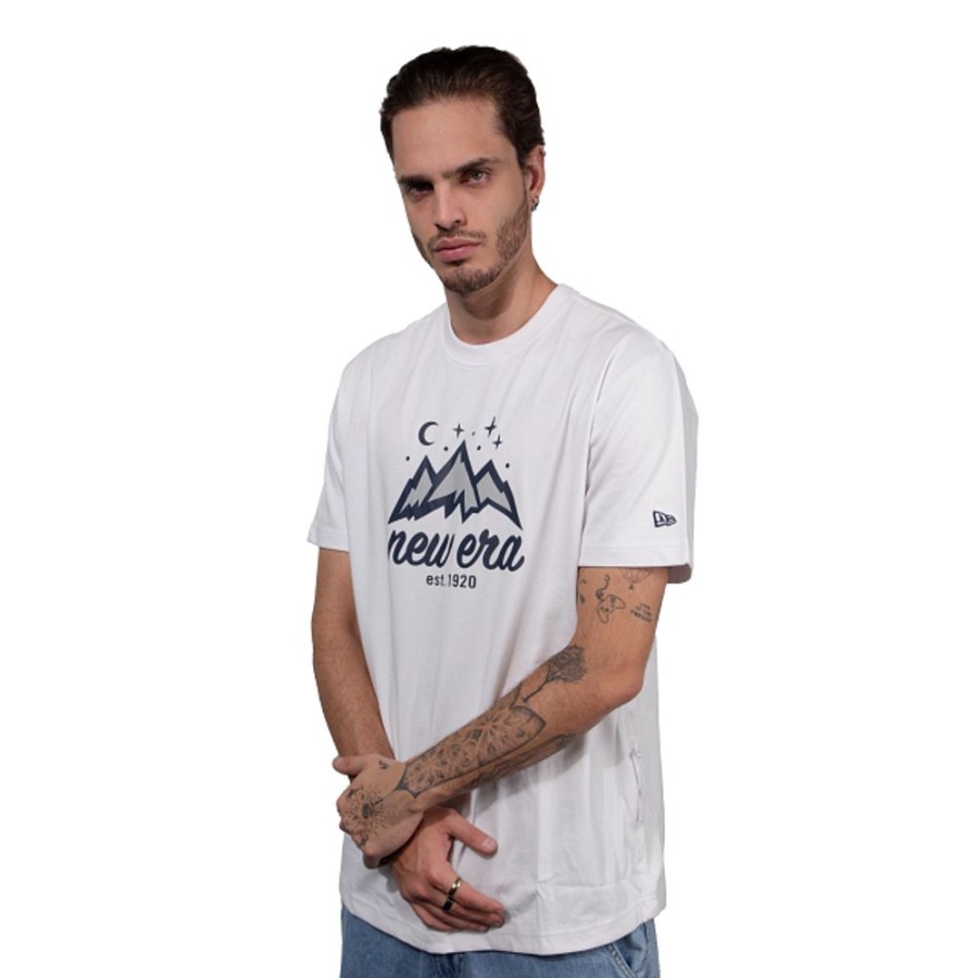 Clothes New Era | New Era Culture Outdoor White Short Sleeve T-Shirt