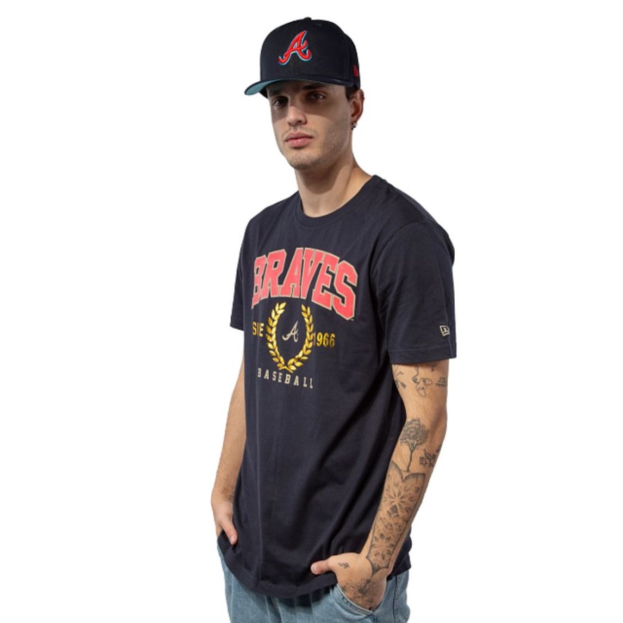 Clothes New Era | Atlanta Braves Mlb Gold Leaf Short Sleeve T-Shirt