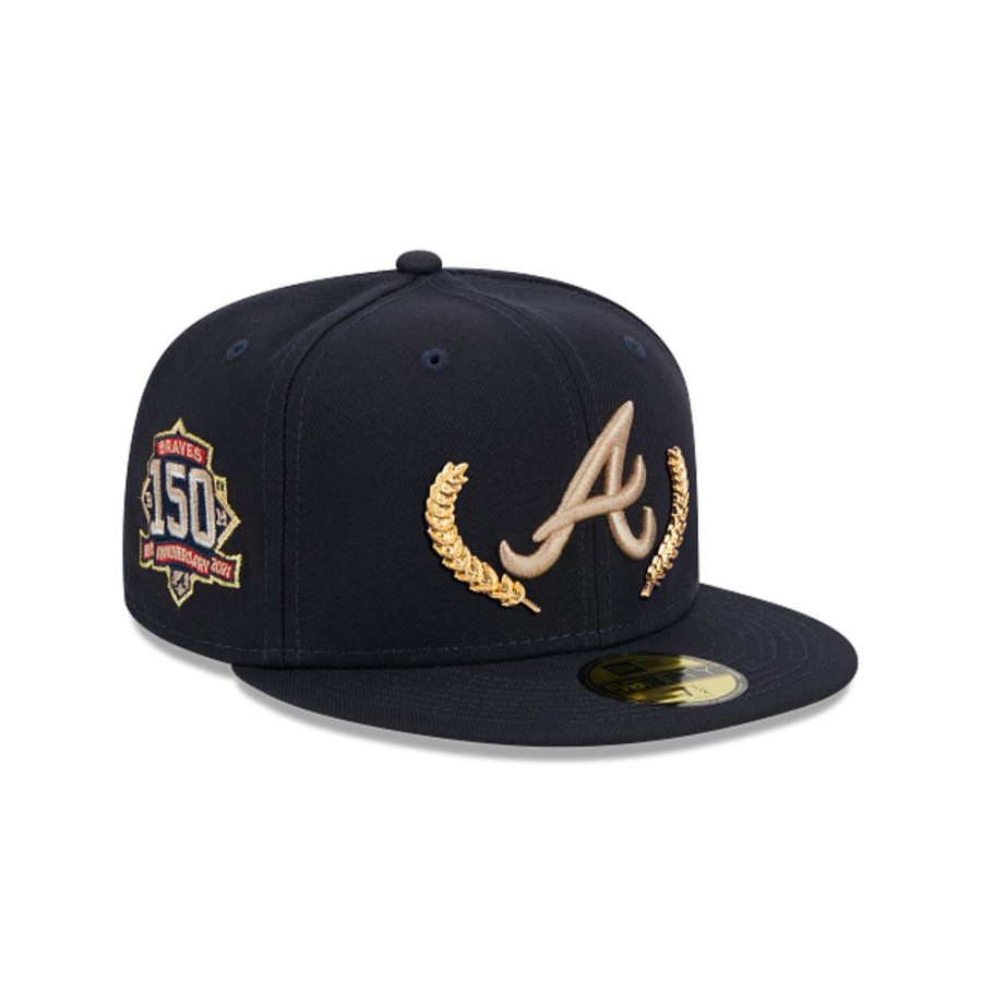 Caps New Era | Atlanta Braves Mlb Gold Leaf 59Fifty Closed