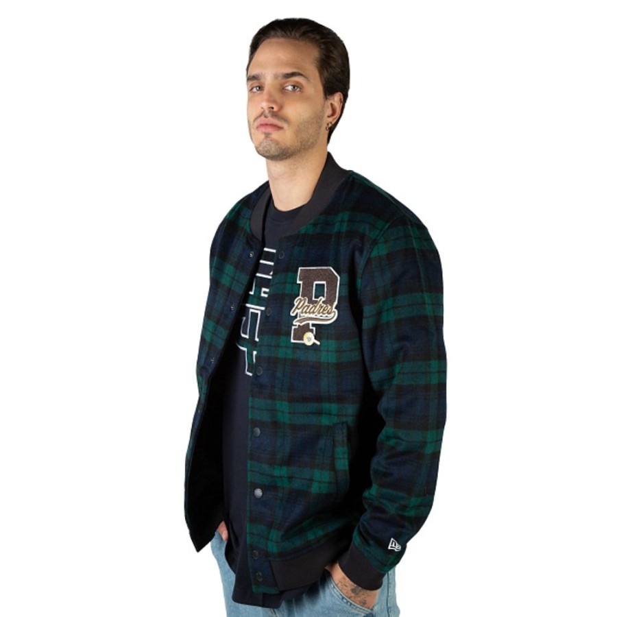 Clothes New Era | San Diego Padres Mlb Black Watch Tartan Jacket