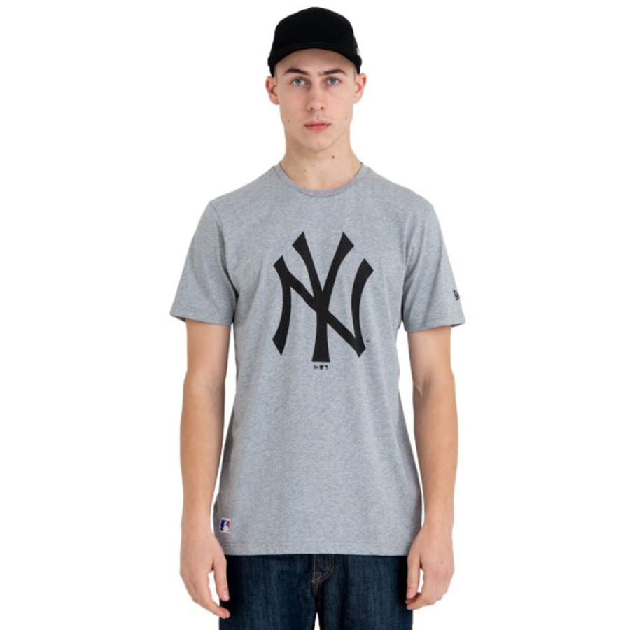 Clothes New Era | New York Yankees Mlb Team Logo Gray Short Sleeve T-Shirt