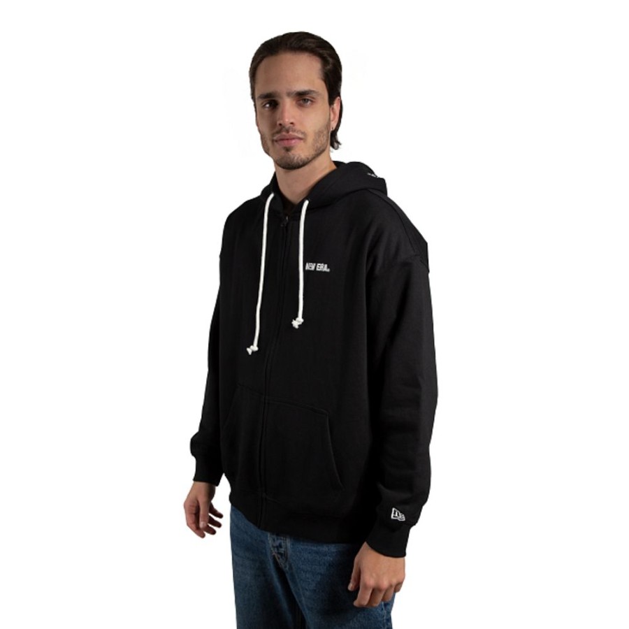 Clothes New Era | New Era Foundation Essentials Zip-Up Sweatshirt Black