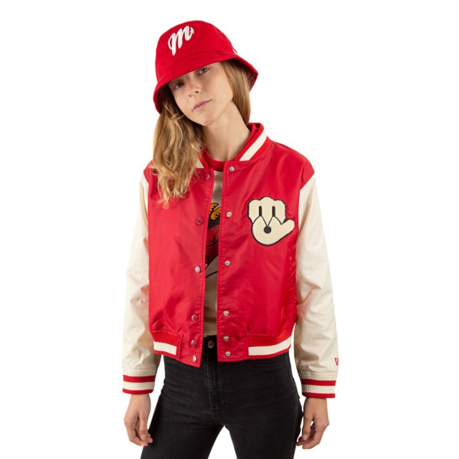 Clothes New Era | Chamarra Diablos Rojos Del Mexico Lmb Bomber Jacket Collection Logo For Women