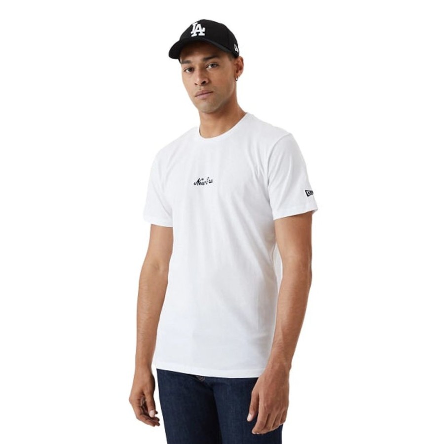 Clothes New Era | New Era Essential Script White Short Sleeve T-Shirt