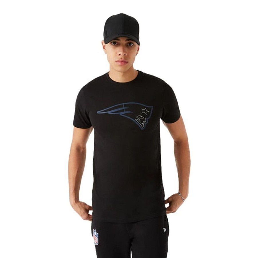 Clothes New Era | New England Patriots Nfl Outline Logo Short Sleeve T-Shirt