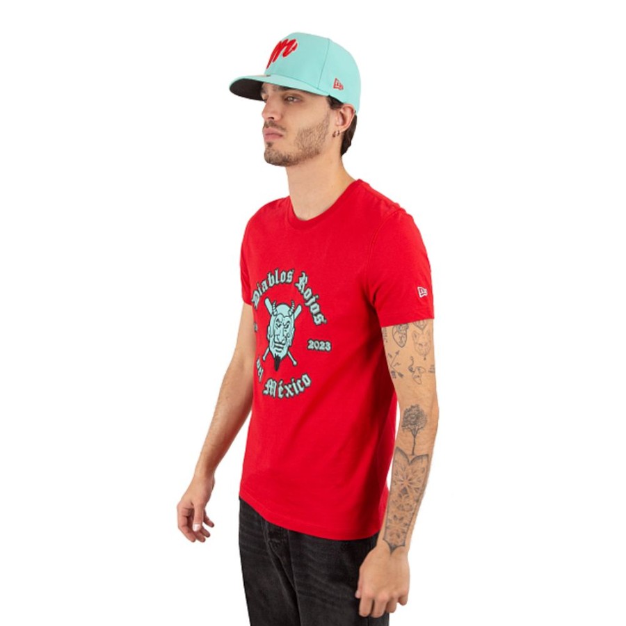 Clothes New Era | Diablos Rojos Del Mexico Short Sleeve T-Shirt Lmb Diablos Mint Red