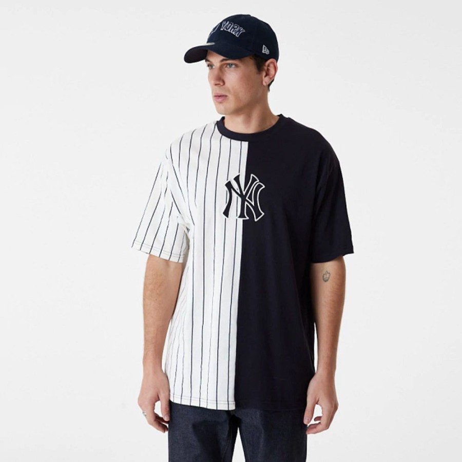 Clothes New Era | New York Yankees Mlb Half Striped Short Sleeve T-Shirt