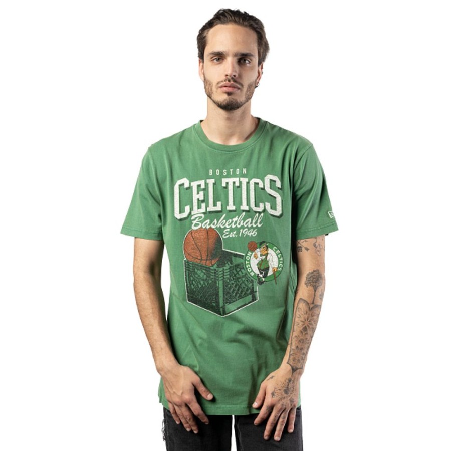 Clothes New Era | Boston Celtics Nba Old School Sport Short Sleeve T-Shirt