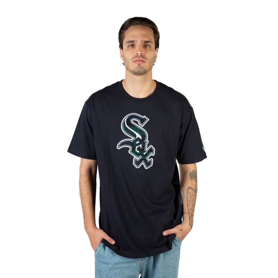 Clothes New Era | Chicago White Sox Mlb Black Watch Tartan Short Sleeve T-Shirt