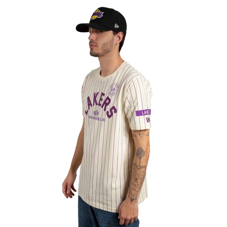 Clothes New Era | Alpha Industries X Nba Los Angeles Lakers Short Sleeve T-Shirt