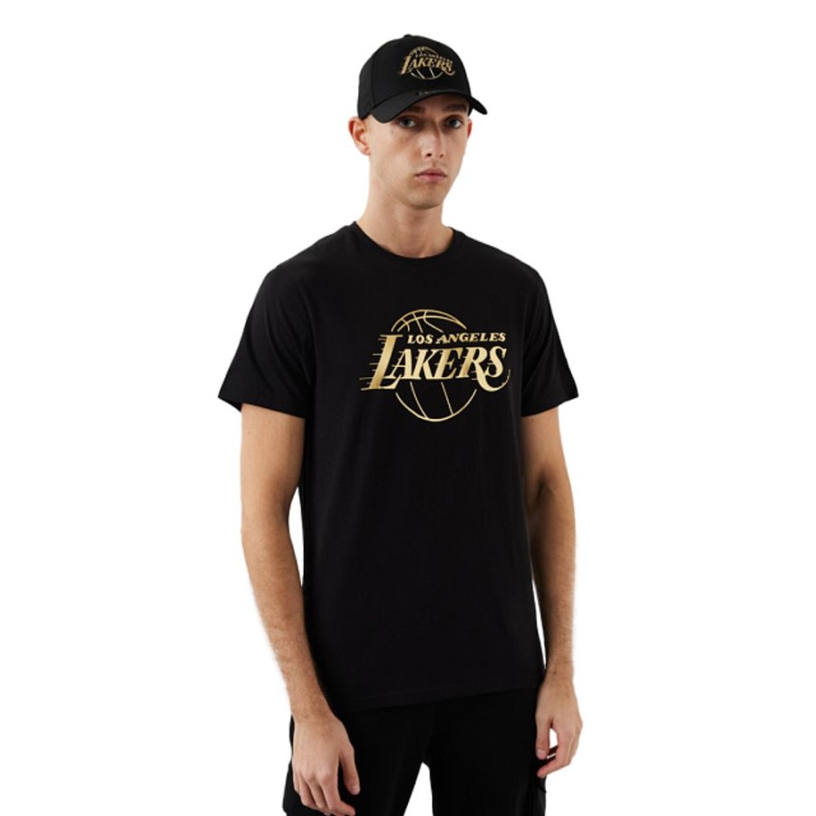 Clothes New Era | Los Angeles Lakers Nba Foil Logo Short Sleeve T-Shirt