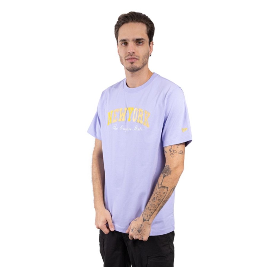 Clothes New Era | New Era Foundation Essentials Purple Short Sleeve T-Shirt