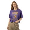 Clothes New Era | Los Angeles Lakers Nba Old School Sport Short Sleeve T-Shirt For Women