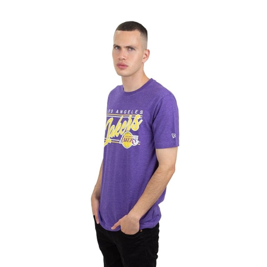 Clothes New Era | Los Angeles Lakers Nba Throwback Short Sleeve T-Shirt