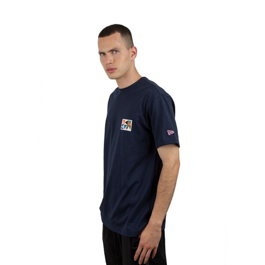 Clothes New Era | New Era Modern Art Logo Blue Short Sleeve T-Shirt