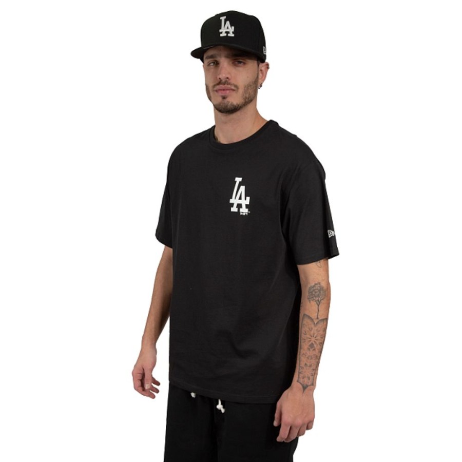 Clothes New Era | Los Angeles Dodgers League Essential Black Short Sleeve T-Shirt