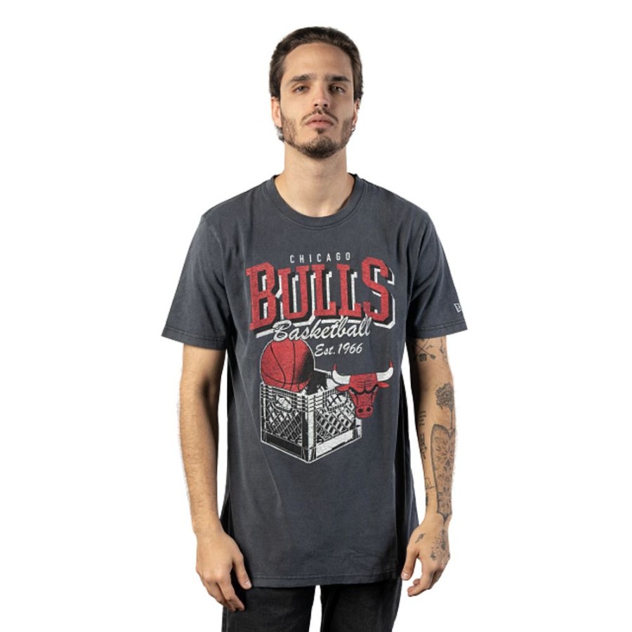 Clothes New Era | Chicago Bulls Nba Old School Sport Short Sleeve T-Shirt