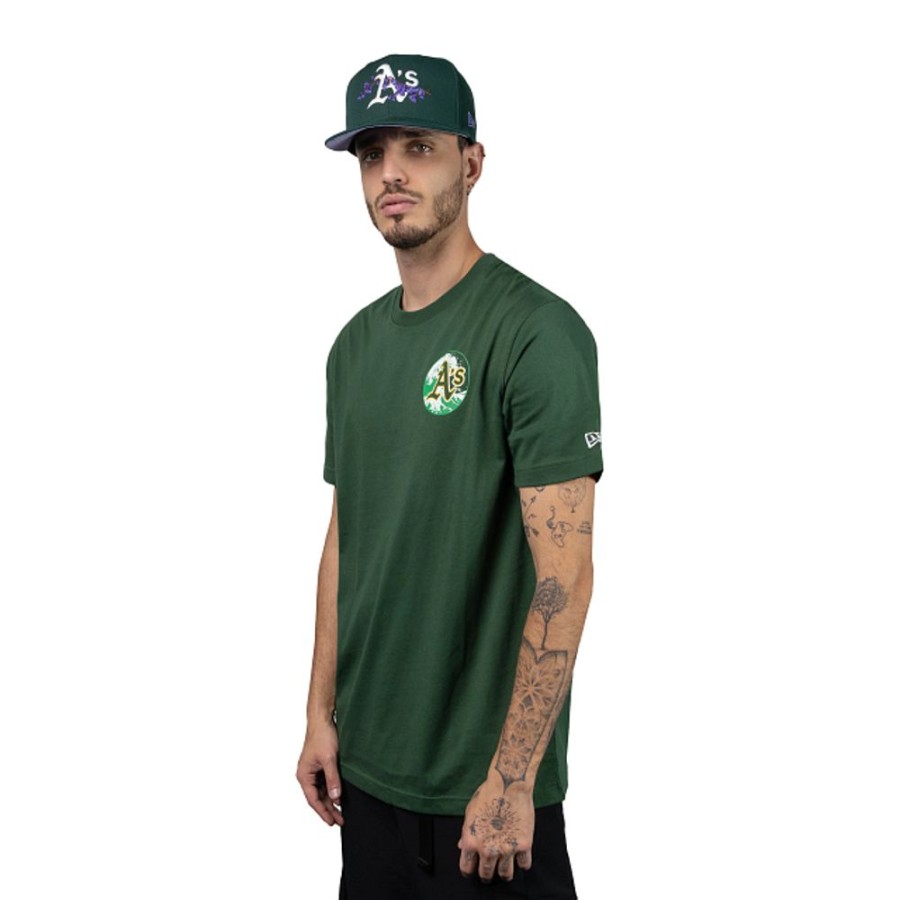 Clothes New Era | Oakland Athletics Mlb Tonal Wave Short Sleeve T-Shirt