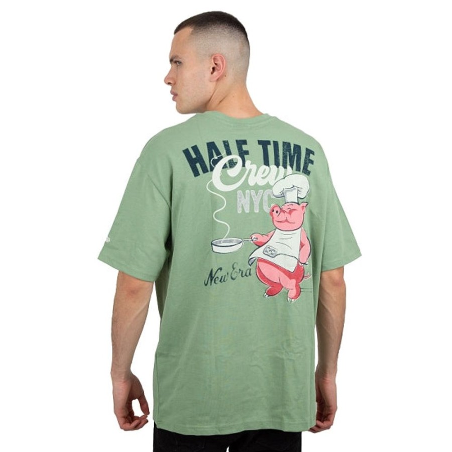 Clothes New Era | New Era Half Time Green Short Sleeve T-Shirt