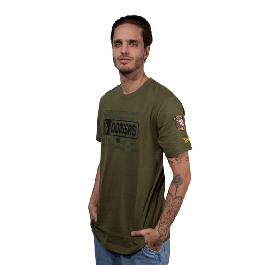 Clothes New Era | Short Sleeve T-Shirt Los Angeles Dodgers Mlb Armed Forces Day 2023