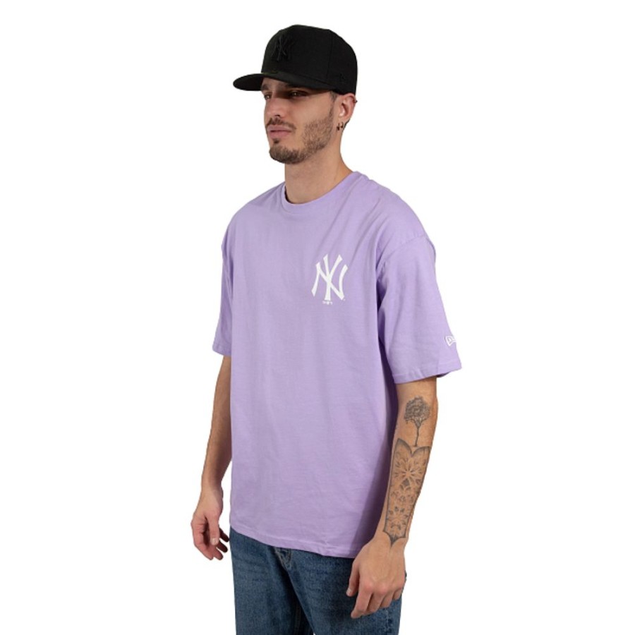 Clothes New Era | New York Yankees League Essential Purple Short Sleeve T-Shirt