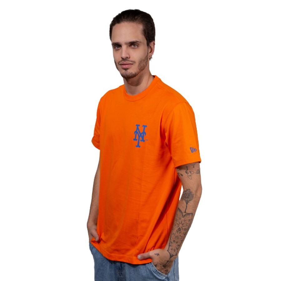 Clothes New Era | New York Mets Mlb Logo Set Up Short Sleeve T-Shirt